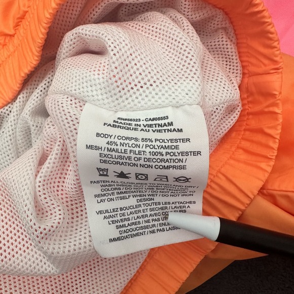 nike windbreaker jacket wome's size 1X JUST DO IT orange pullover lightweight - Picture 6 of 12